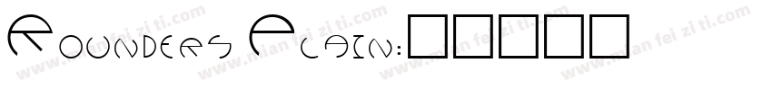 Rounders Plain字体转换